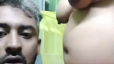 Firm boobs desi wife blowjob to husband thick dick