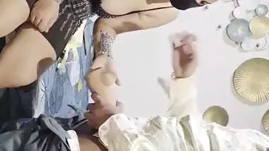 Masked Indian slut blindfold blowjob and hot sex