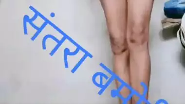 Dehati wife showing her slim naked pussy