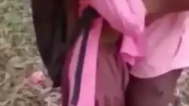 Teacher showing off his student's boobs outdoor. Desi xxx mms