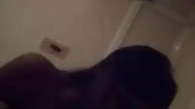 Shy girl having in dark