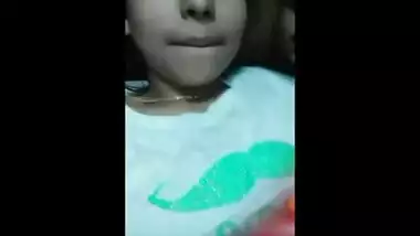 Desi pair sex play with boobs on live video call