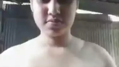 Fair big boobed Indian local girl
