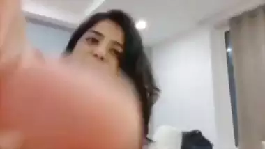 Young Indian escort service girl blowjob to hairy client