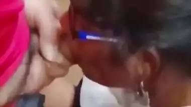Indian Girl sucking Boos Dick