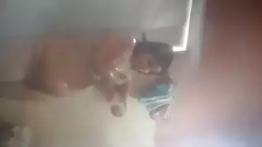 Young babe having bath