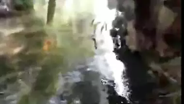 Desi village bhabi suck her devar dick in pond