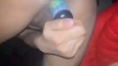 Nude desi girl fucks her wet pussy with a bottle