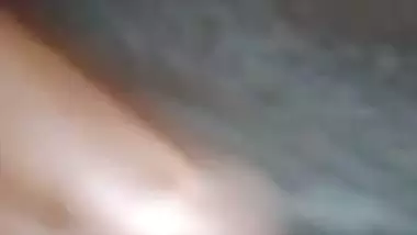 Village girl at night on video call shows nude body