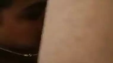 Sucking a dick before getting fucked in the Telugu sex video