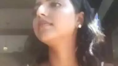 Indian girl talking on livestream