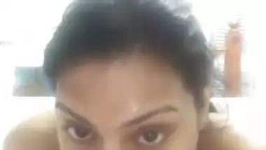 Young and horny girl enjoys with a big dildo