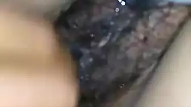 Hairy juicy pussy of girlfriend