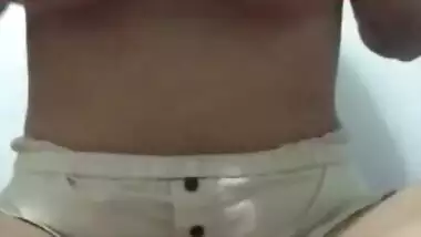 Beautiful girl show her big boob