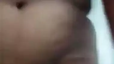 Big boobs wife captured nude on bed