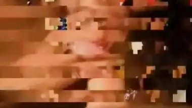 Cute indian girl gets hammered on an inflatable chair 