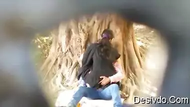 Young College students fucking in the garden