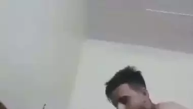 Punjabi sex video of a college couple fucking in bed