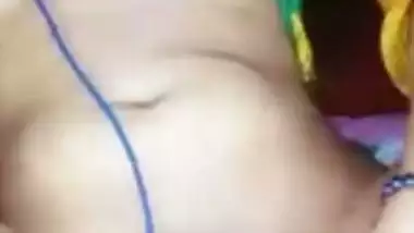 Wet pussy GF masturbating during video call sex