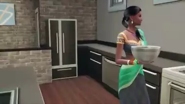 First night together with a newly married Indian couple